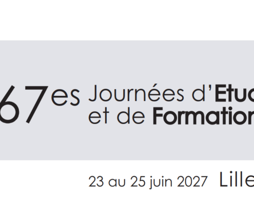 67èmes journées d'études et de formation