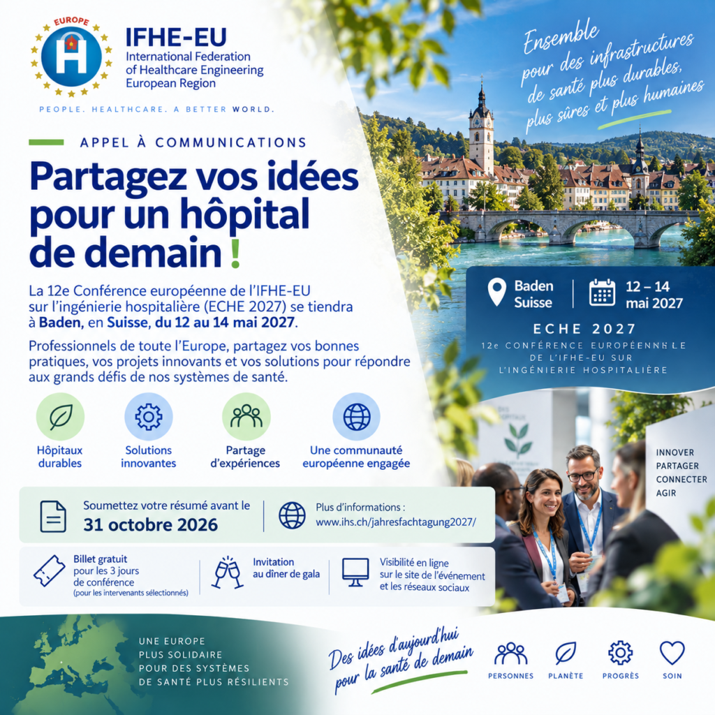 ECHE 2027 – Appel à communications : les ingénieurs de santé français ont rendez-vous en Europe