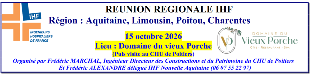 Journée régionale IHF – Nouvelle Aquitaine – Mercredi 15 octobre 2026 – Poitiers